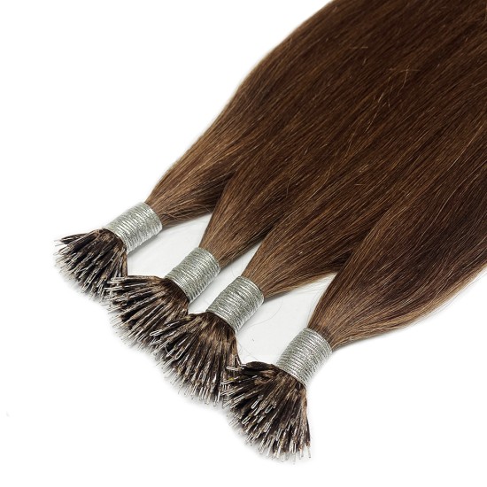 #3 DARK BROWN Nano Tip/Ring hair Extensions 50g Length 20/22" Straight #3 DARK BROWN Nano Tip/Ring hair Extensions 50g Length 20/22" Straight