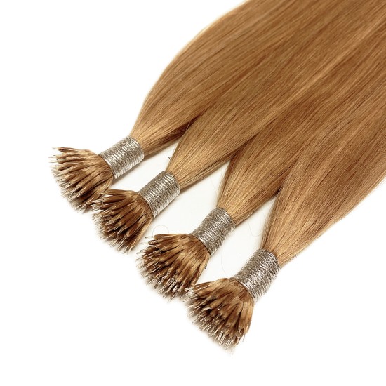 #12 LIGHT GOLDEN BROWN Nano Tip/Ring Hair Extensions 50g/qty 