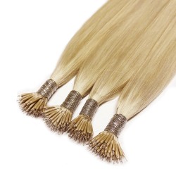 #24 SUNLIGHT BLONDE Nano Tip/Ring Hair Extensions 50g/qty 20" 