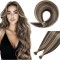 #3/22 DARK BROWN/BEACH BLONDE Nano Tip/Ring Highlight Hair Extension 50g/qty 20"