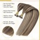 #3/22 DARK BROWN/BEACH BLONDE Nano Tip/Ring Highlight Hair Extension 50g/qty 20"
