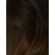 #1B/3 NATURAL BLACK/DARK BROWN Nano Ring/tip Ombre Hair Extensions 50g/qty 20"