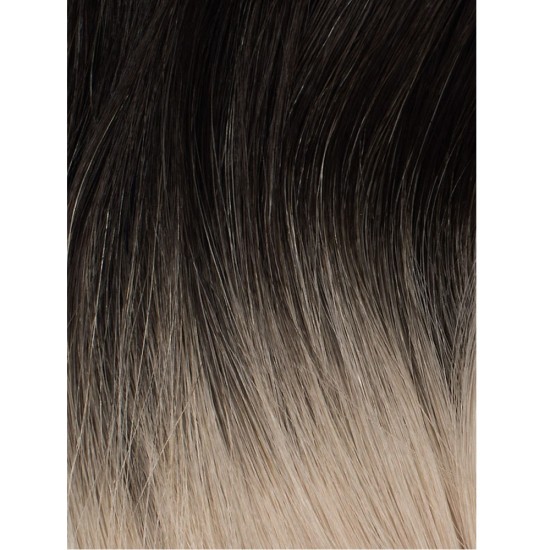 #2/18 DARKEST BROW/ASH BLONDE Nano Ring/tip Ombre Hair Extensions 50g/qty 20" 