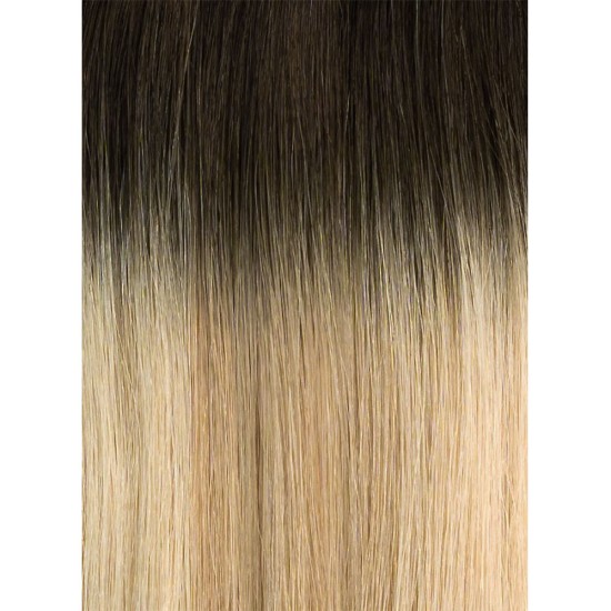 #3/22 DARK BROWN/BEACH BLONDE Nano Ring/tip Ombre Hair Extensions 50g/qty 20" 