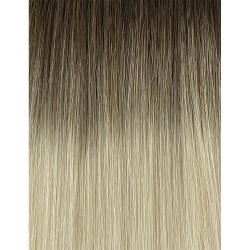 #8/18 ASH BROWN/ASH BLONDE Nano Ring/tip Ombre Hair Extensions 50g/qty 20" 