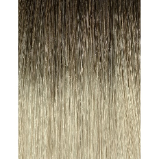 #8/18 ASH BROWN/ASH BLONDE Nano Ring/tip Ombre Hair Extensions 50g/qty 20" 