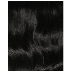 #1 JET BLACK Pull-Thru Premium Hair Extensions 6A Hair Extensions 120g 20"/22"