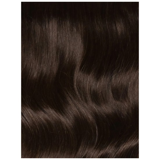 #2 DARKEST BROWN Nano Tip/Ring hair Extensions 50g Length  20/22" Straight