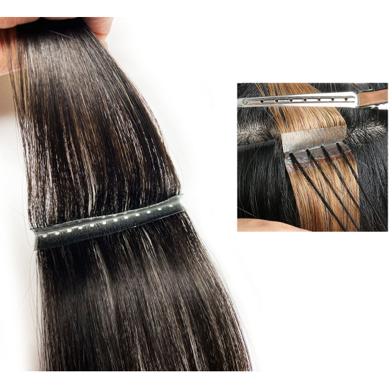 #6 Chestnut Brown Pull-Thru Premium Hair Extensions 6A 140g - 20" & 22" #6 Chestnut Brown Pull-Thru Premium Hair Extensions 6A 140g - 20" & 22"