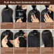 #1 JET BLACK Pull-Thru Premium Hair Extensions 6A Hair Extensions 140g 20"/22"