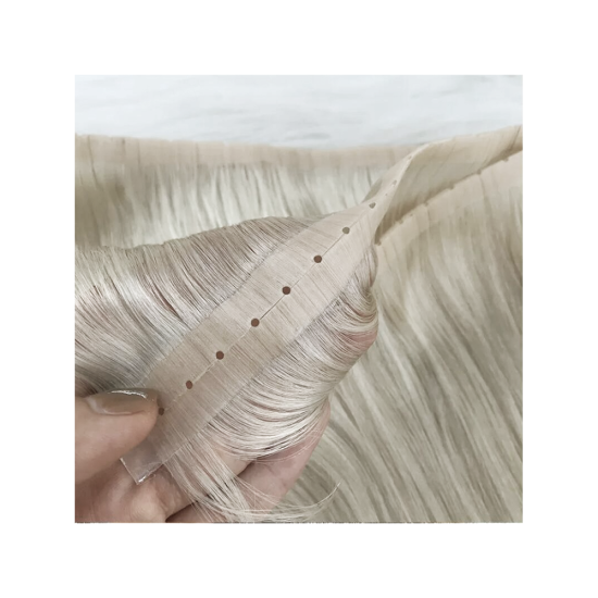 #18 ASH BLONDE Pull-Thru Premium Hair Extensions 6A Hair Extensions 120g 20"/22"