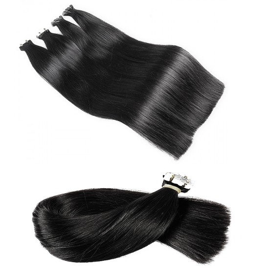 #1 JET BLACK Premium 6A Tape-in Hair Extensions 10pcs/qty 20"