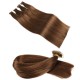 #4 CHOCOLATE BROWN Premium 6A Tape-in Hair Extensions 10pcs/qty 20"