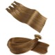 #6 CHESTNUT BROWN Premium 6A Tape-in Hair Extensions 10pcs/qty 20"