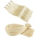 Premium 6A Tape Ins Hair Extensions #613 PEARL BLONDE Length 20" Straight (10 PCS - 25 grams)