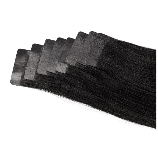#1 Jet Black Tape Hair Extensions 20pcs/qty Lengths 20"/22"/24" #1 Jet Black Tape Hair Extensions 20pcs/qty Lengths 20"/22"/24"