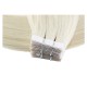 #614 White Blonde Tape-in Premium 6A Hair Extensions 10pcs/qty 20"