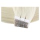 #614 White Blonde Tape Hair Extensions 10pcs Lengths 20" Straight 6A #614 White Blonde Tape Hair Extensions 10pcs Lengths 20" Straight 6A