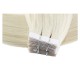 #614 WHITE BLONDE Tape-in European Premium 6A Hair Extensions 10pcs/qty 20"