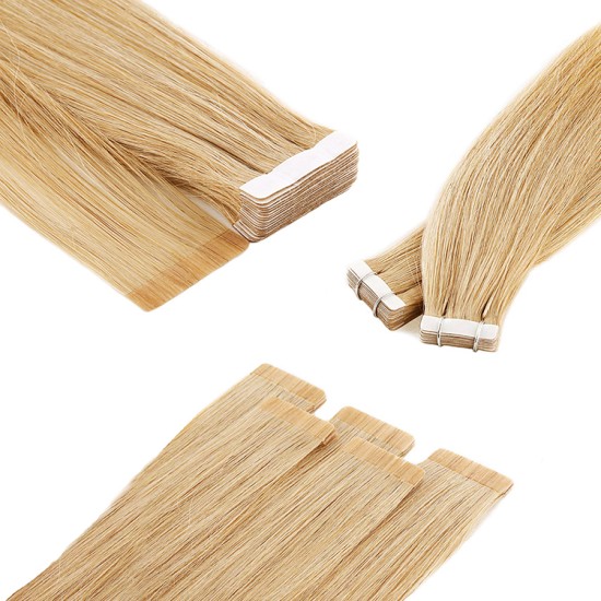 #16 LIGHT HONEY BLONDE Tape Hair Extensions 20 PCs / QTY Lengths 20"/22"/24" Straight #16 LIGHT HONEY BLONDE Tape Hair Extensions 20 PCs / QTY Lengths 20"/22"/24" Straight