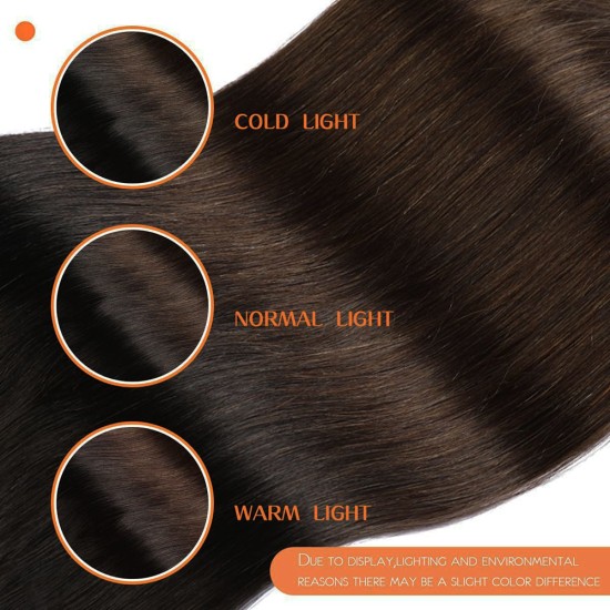 #1B/3 NATURAL BLACK/DARK BROWN Tape-in Ombre Hair Extensions 20pcs/qty 20"