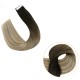 #1B/18 NATURAL BLACK/ASH BLONDE Tape-in Ombre Hair Extensions 20pcs/qty 20"