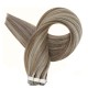 #8/60 ASH BROWN/PATINUM BLONDE Tape-in Highlights Hair Extensions 20pcs/qty 20"