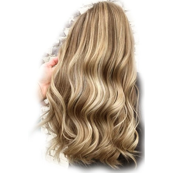 #8/22 ASH BROWN/BEACH BLONDE Tape-in Highlights Hair Extensions 20pcs/qty 20"