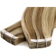 #8/22 ASH BROWN/BEACH BLONDE Tape-in Highlights Hair Extensions 20pcs/qty 20"