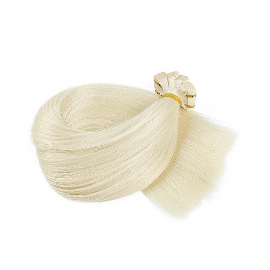 Premium 6A Tape Ins Hair Extensions #60 PLATINUM BLONDE Length 20" Straight (10 PCS - 25 grams)