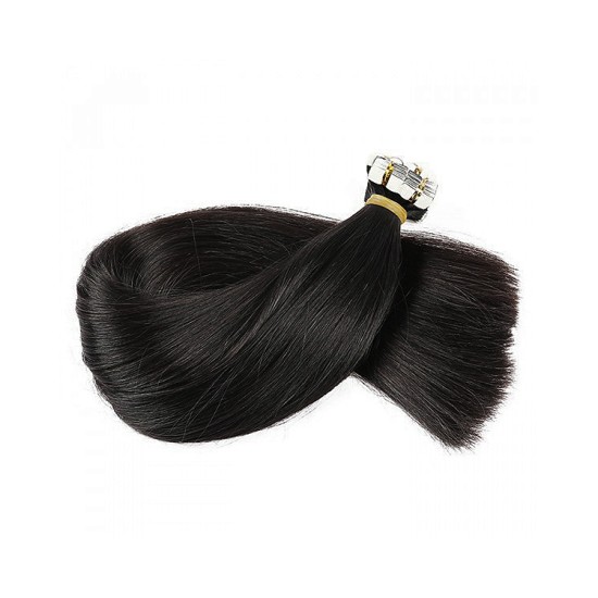 #1B NATURAL BLACK Tape-in Hair Extensions 2pcs/qty 20"/22"/24" 