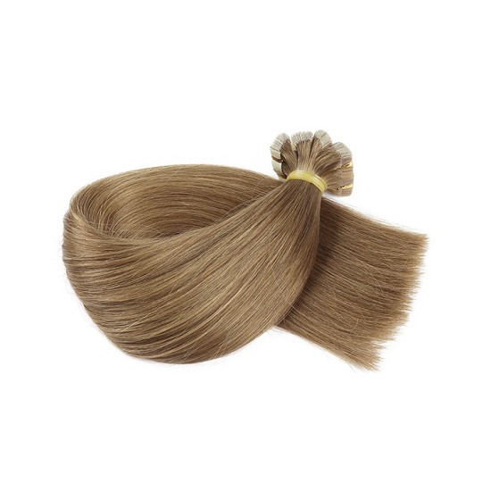 #8  ASH BROWN Tape-in Hair Extensions 20pcs/qty 20"/22"/24" 