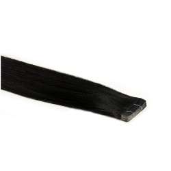 #1 JET BLACK Tape-in European Hair Extensions 20pcs/qty