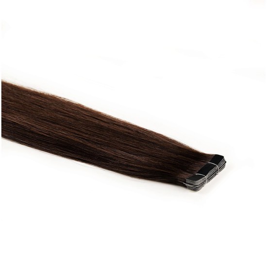 #2 DARKEST BROWN Tape-in European Hair Extensions 20pcs/qty 20"/22"