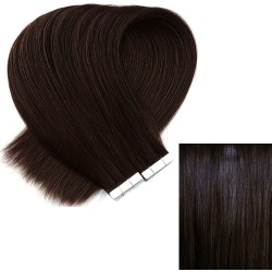 #2 DARKEST BROWN Tape-in Hair Extensions 20pcs/qty