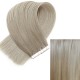 #18 ASH BLONDE Tape Hair Extensions 20 PCs / QTY Lengths 20"/22"/24" Straight
