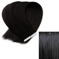 #1B NATURAL BLACK Tape-in Hair Extensions 20pcs/qty 