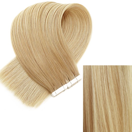 #22 BEACH BLONDE Tape-in Hair Extensions 20pcs/qty 20"/22"/24" 