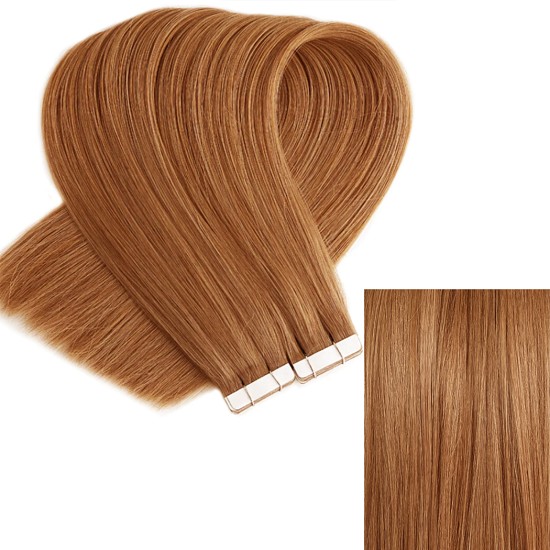 #30 LIGHT AUBURN Tape-in Hair Extensions 20pcs/qty 20"