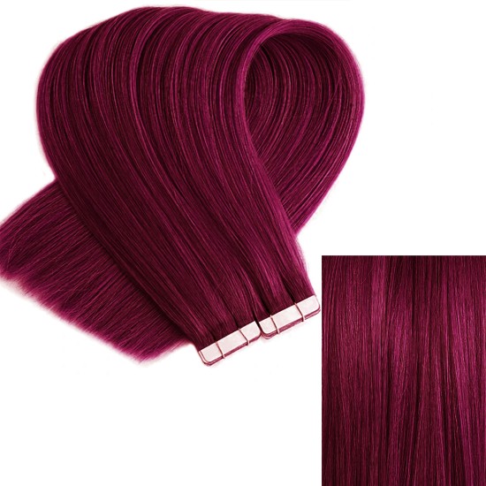 #425 REDDISH PLUM Tape Hair Extensions 20 PCs / QTY Lengths 20 #425 REDDISH PLUM Tape Hair Extensions 20 PCs / QTY Lengths 20