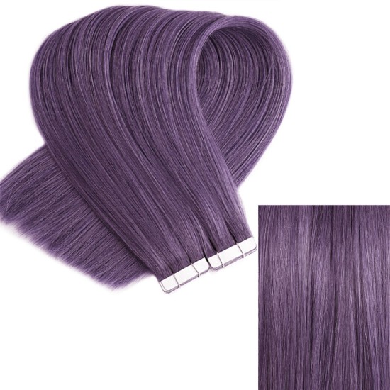 #DARK PURPLE Tape-in Hair Extensions 20pcs/qty 20" 