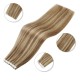 #8/22 ASH BROWN/BEACH BLONDE Tape-in Highlights Hair Extensions 20pcs/qty 20"