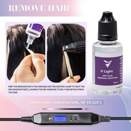 V-light Hair Extension Glue Remover Unload Hair 30ml (ONE PC)