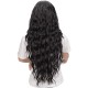 Long Wavy Wigs Natural Black Color Body Wave Right Side Parting Heat Resistant Fiber 28 Inches Wig606