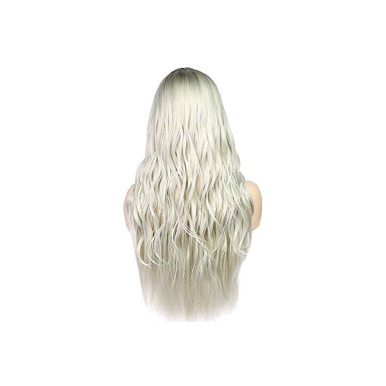 Ombre Color Silky Straight Wig707 Cap Synthetic Hair Heat Resistant Length 26" Black and Blonde Ombre Color Silky Straight Wig707 Cap Synthetic Hair Heat Resistant Length 26" Black and Blonde