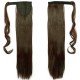 #2 DARKEST BROWN Clip in Remy Human Hair Ponytail Wrap Extensions 20" & 22" 100 grams