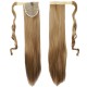#8  ASH BROWN Clip In Remy Human Hair Ponytail Wrap Extensions 20" & 22" 100 grams