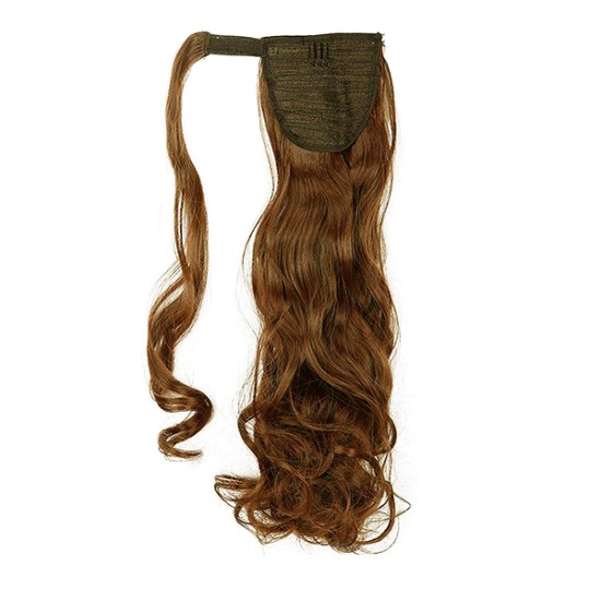 #4 CHOCOLATE BROWN Clip In Remy Human Hair Ponytail Wrap Extensions 20" & 22" 100g