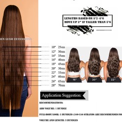 #12 LIGHT GOLDEN BROWN Bugatti Clip-in Hair Extensions 120g