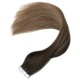 #2 DARKEST BROWN/#8 ASH BROWN Ombre Tape-Ins Hair Extensions 20pcs/qty 20" #2 DARKEST BROWN/#8 ASH BROWN Ombre Tape-Ins Hair Extensions 20pcs/qty 20"